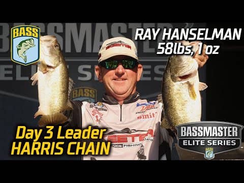 Ray Hanselman Jr. leads Day 3 at the Harris Chain with 58 pounds, 1 ounce (Bassmaster Elite Series)