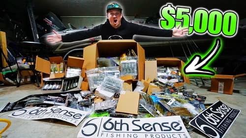 $5,000 LARGEST Fishing Tackle Unboxing EVER!! (New 6th Sense Plastics, Colors & Prototypes!)