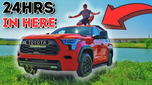I Went Camping In The NEW Toyota Sequoia TRD! (Hybrid/ Electric)