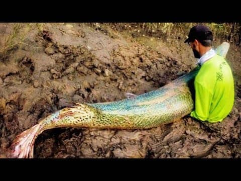 BEHEMOTH FISH caught from a CREEK!! (Unbelievable)