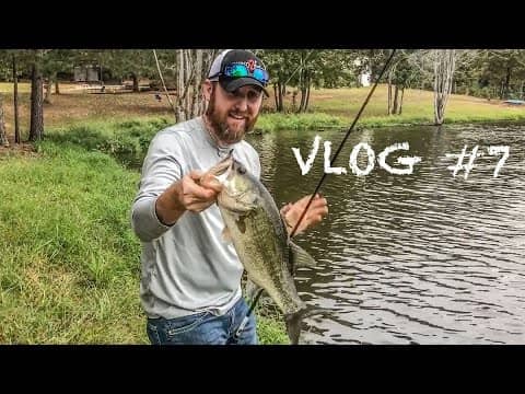 Fishing Break Lines for Pond Bass (DURING A HURRICANE!)