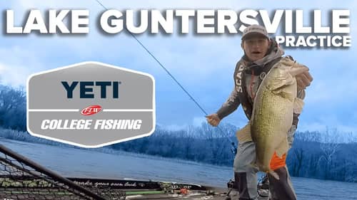 College Fishing - Lake Guntersville Practice (BIG BASS ACTION)