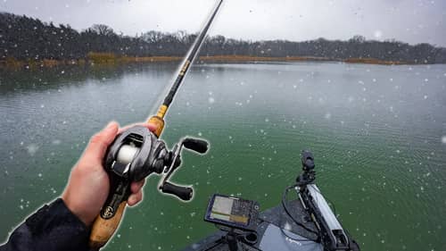 Blizzard Fishing In Hidden Texas Lakes! (Winter Bassin)