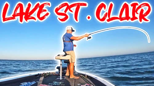Drop Shotting in BIG WAVES for BIG Smallmouth Bass in ULTRA CLEAR WATER! (EPIC)