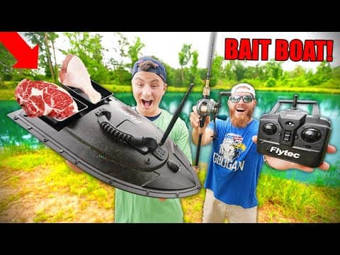 Remote Control BAIT BOAT Fishing Challenge (BIG FISH!)