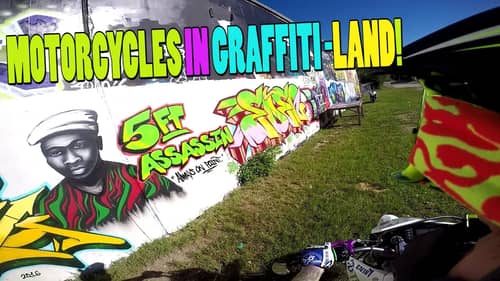 Motorcycles in Graffiti Land