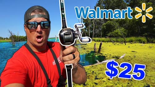 $25 Walmart Fishing Lures ONLY Challenge!! (Surprising)