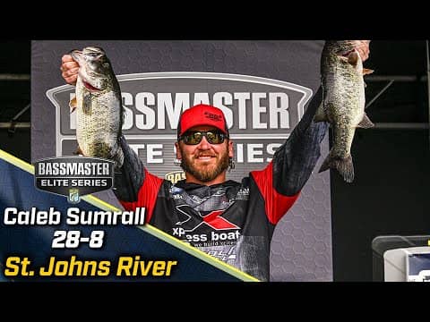 Caleb Sumrall leads Day 1 of Bassmaster Elite at St. Johns River with 28 pounds, 8 ounces