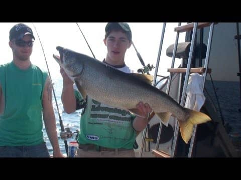 12lb Lake Trout: Fishin' For Lake Michigan Salmon