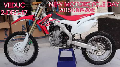 New Motorcycle Day | CRF450R Reveal & First Ride | #VEDUC Dec 2nd