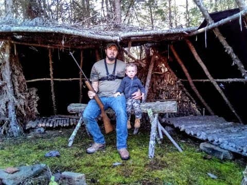 A day at the LAND with LITTLE MAN  ||TINY OFF GRID CABIN||
