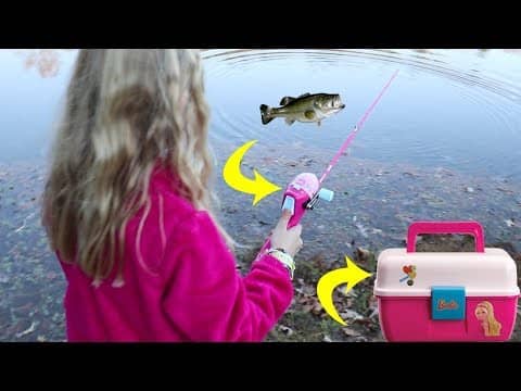 Barbie Tackle Box Fishing Challenge!