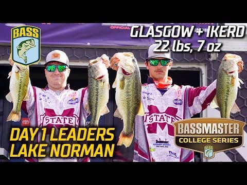 Mississippi State (Glasgow + Ikerd) leads Day 1 at Lake Norman with 22 pounds, 7 ounces