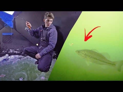 Clear Water Fish EATS With UNDERWATER Camera! (Ice Fishing)