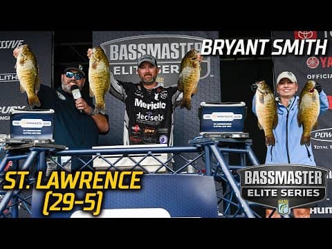 Bryant Smith leads Day 1 of Bassmaster Elite at the St. Lawrence River with 29 pounds, 5 ounces