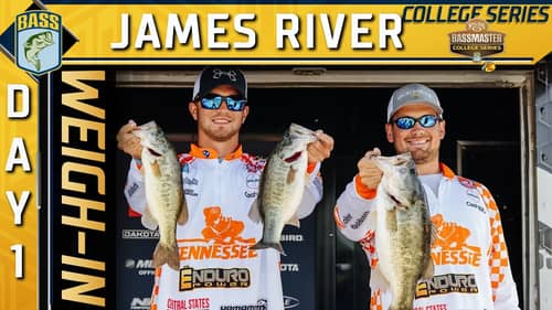 Weigh-in: Day 1 of 2023 Strike King Bassmaster College Series at James River