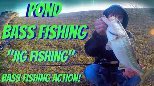 Winter Pond Bass Fishing ~ Big Bass Action!!!