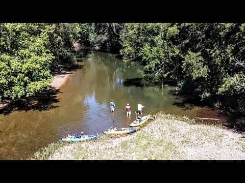 KAYAK FISHING A TINY RIVER FOR SPOTTED AND COOSA BASS