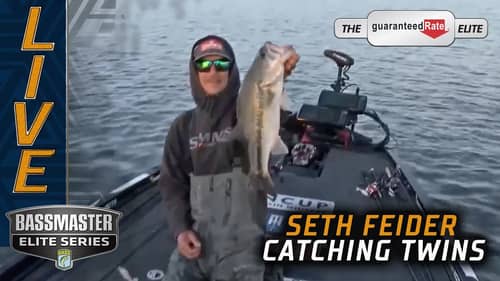 Seth Feider catches twin 4 pounder on Lake Fork
