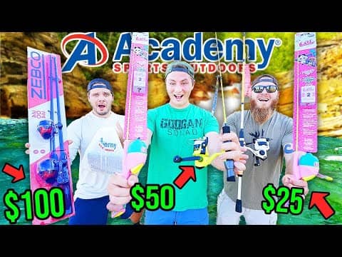 Academy 1v1v1 Budget Fishing Challenge (Rod, Reel, Lures!)