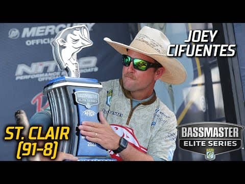 Joey Cifuentes wins 2023 Bassmaster Elite at Lake St. Clair with 91 pounds, 8 ounces