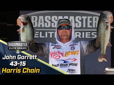 John Garrett leads Day 2 of Bassmaster Elite at the Harris Chain of Lakes with 43 pounds, 15 ounces