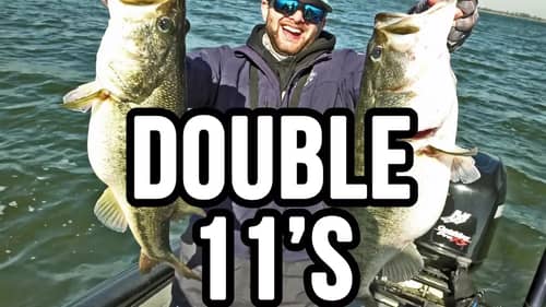 Double 11 Pounders ~ Insane PB Fishing for Bass in the Florida Ice!!