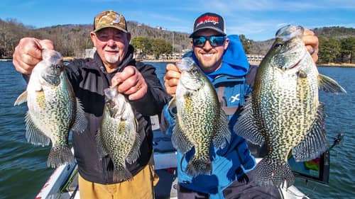 Catching BIG CRAPPIE On Bluffs and River Current Breaks!