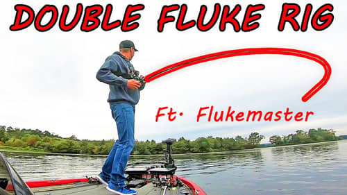 SCHOOLING FLUKEMASTER On A DOUBLE FLUKE RIG! (Bass Fishing Lake Guntersville)