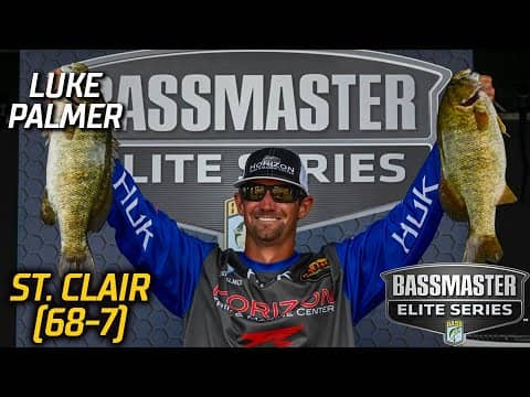 Luke Palmer leads Day 3 of Bassmaster Elite at Lake St. Clair with 68 pounds, 7 ounces
