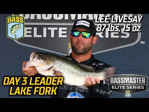 Lee Livesay leads Day 3 at Lake Fork with 87 pounds, 15 ounces (Bassmaster Elite Series)