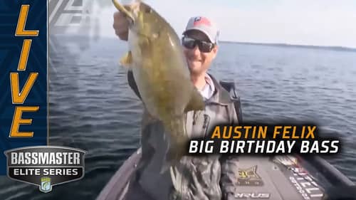 Austin Felix's big birthday bass on Champlain
