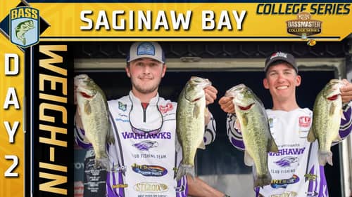 Weigh-in: Day 2 at Saginaw Bay (2022 Bassmaster College Series)