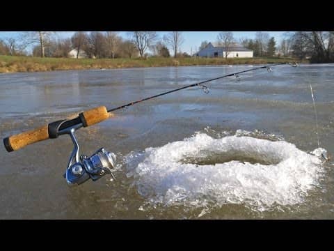 Ice Fishing a SMALL POND!?