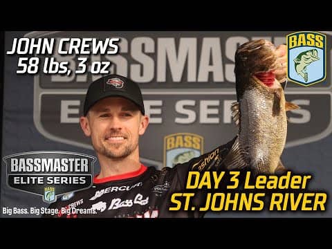 John Crews leads Day 3 at St. Johns with 58 pounds! (Bassmaster Elite Series)