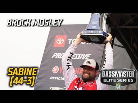 Brock Mosley wins Bassmaster Elite at the Sabine River with 44 pounds, 3 ounces
