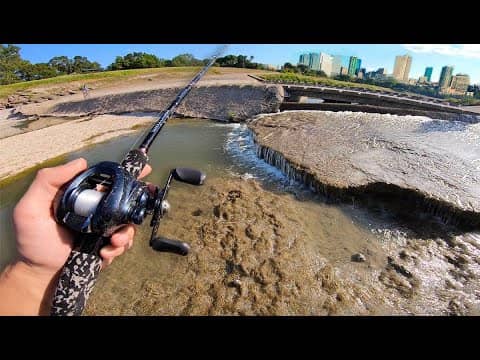Fishing URBAN WATERFALLS ON A NEW RIVER (SURPRISE CATCH!!)