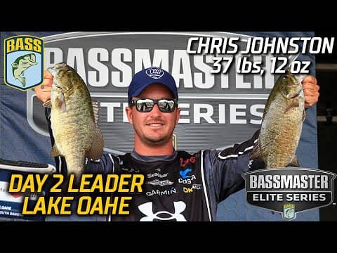 Chris Johnston leads Day 2 at Lake Oahe with 37 pounds, 12 ounces (Bassmaster Elite Series)