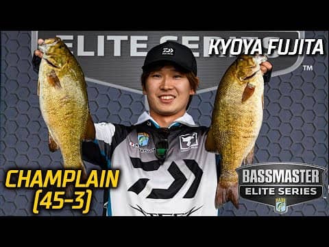 Kyoya Fujita leads Day 2 of Bassmaster Elite at Lake Champlain with 45 pounds, 3 ounces