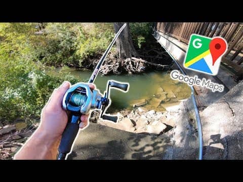 Discovering URBAN Dallas Ponds With GOOGLE MAPS! (Google Maps Fishing Challenge)