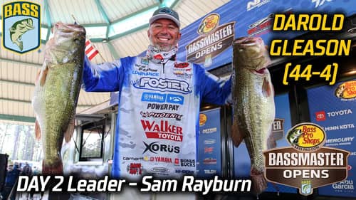 Darold Gleason weighs 27-1 to take the Day 2 lead at Sam Rayburn (Bassmaster Central Open)