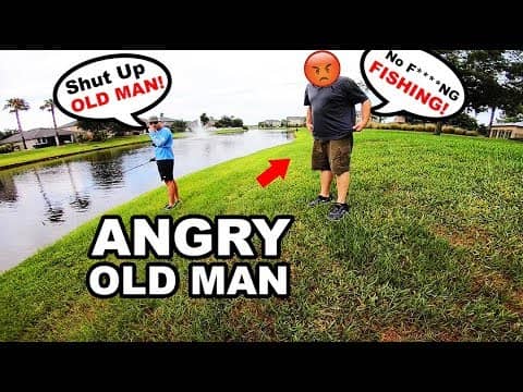 Angry Old Man THREATENS Kids Fishing