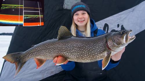 Ice Fishing Northern Ontario Lake Trout! What a FIGHT!!