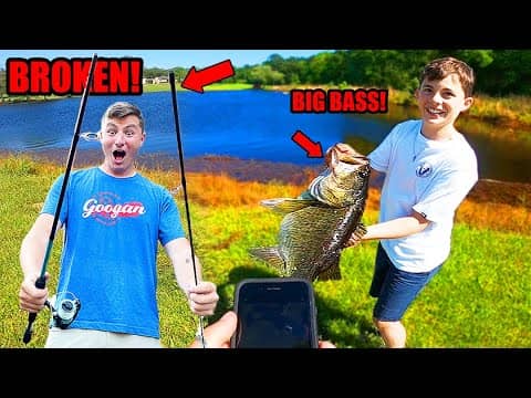 Kid Catches PERSONAL BEST Bass (Broken Rod!)