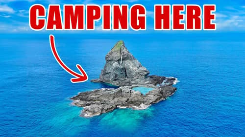 Camping on remote Japanese island