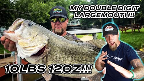 CRAZY *REACTION* Catching My First Double Digit Largemouth Bass (10LBS 12OZ)