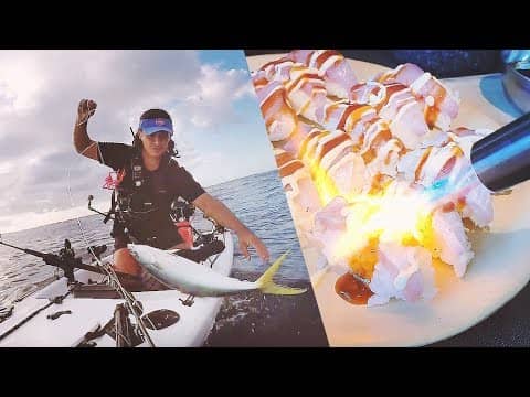 Rainbow Runner On The Micro Boat - Seared Nigiri + Sashimi - Catch And Cook