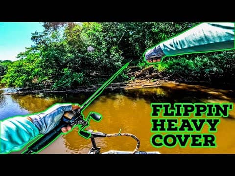 Flippin' HEAVY COVER On ULTRA SHALLOW River