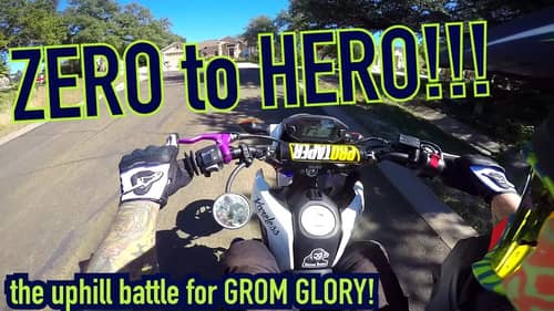 Re-Learning Grom Wheelies In One Day | The Uphill Battle For a Grom Glory