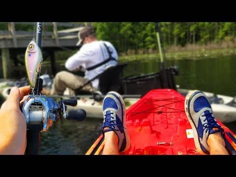 1v1 Kayak Fishing Challenge -- Biggest Bass Wins!